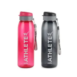 CELLO Athlete Flip Top Lid Water Bottles Set of 2, 800ml Each