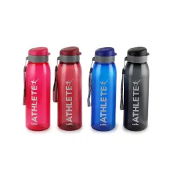 CELLO Athlete Water Bottles Set of 4 Pcs For Daily Use, 800 ml Each Multicolor | Stylish & Unbreakable BPA-Free Leakproof Refrigerator Safe Flip Top Lid Water Bottle For School, Office & Tra...