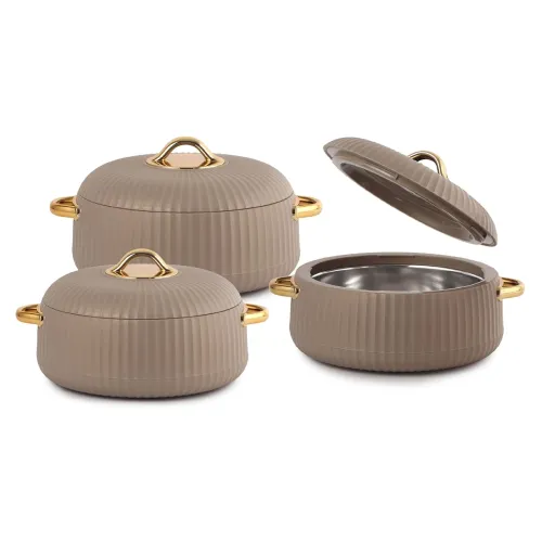 Image of CELLO Aurum Insulated Casserole Hot Pot Set of 3