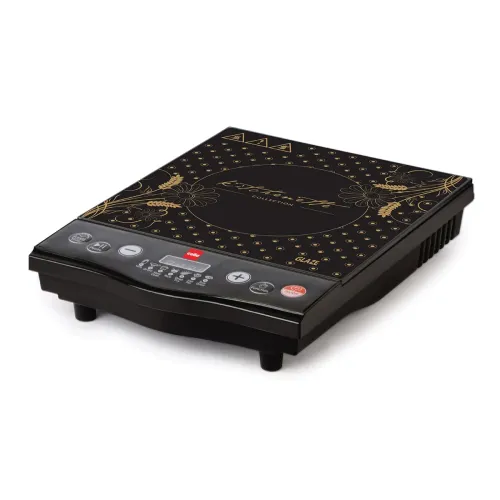Image of CELLO Blazing Glaze Induction Stove 1600 Watts Black | Safe & Reliable, Customized Preset Menu, 8 Stage Power Settings, 