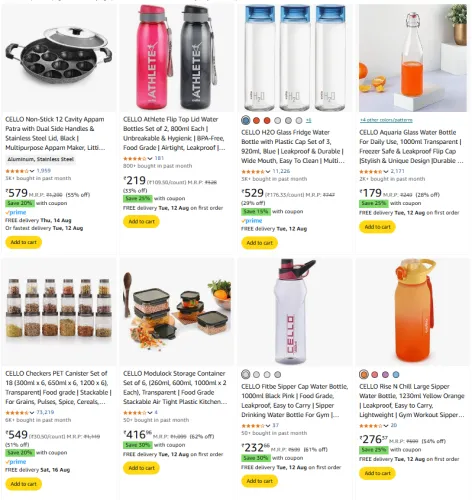 Image of Cello Brand All Products Apply Coupon