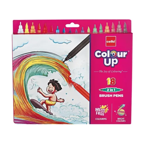Image of Cello BrushTip Pens Multicolor 18 Shades 