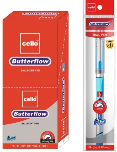 Image of Cello Butterflow Ball Pen (Pack of 10, Ink Color - Blue)