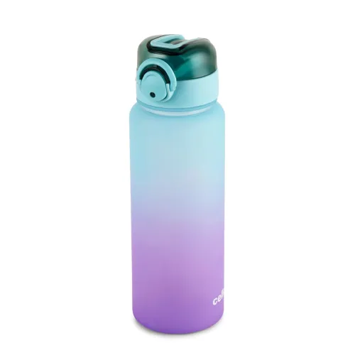 Image of CELLO Buzz Large Sipper Water Bottle, 1160ml Sea Green Purple | Leakproof, Easy to Carry, Lightweight | Gym Straw Water 