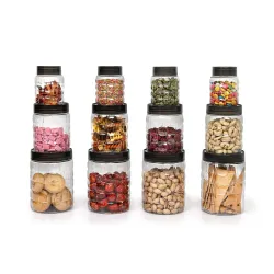 CELLO Checkers Kitchen Storage Container Box Set of 12 Pcs (4 x 300ml, 4 x 650ml, 4 x 1200ml) 