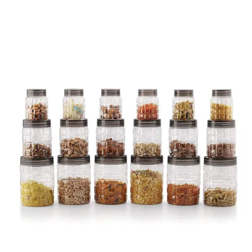 Image of Cello Checkers PET Canister Set of 18 (300ml, 650ml, 1200ml) 