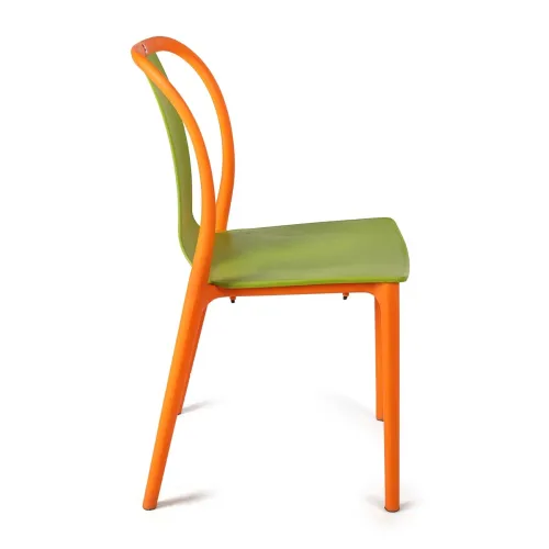 Image of Cello Cheer Chair (Green and Orange, Set of 6) |