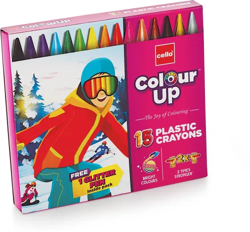 Image of Cello ColourUp Plastic Crayons (Set of 15)