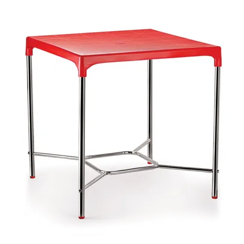 Image of Cello Croma Four Seat Deluxe Dining Table (Plastic ,Red)