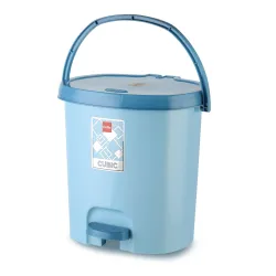 CELLO Cubic Plastic Pedal Dustbin 7 Liters Small Size Trash Can Garbage Waste Bin with Lid & Handle