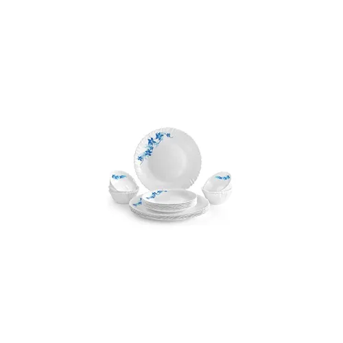 Image of Cello Dazzle Opalware Dinner Set (18 Units, Blue Swirl)