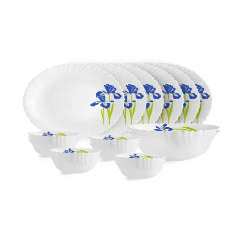 Image of Cello Dazzle Series Set Of 22 Opalware Dinner Set
