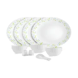 Cello Dazzle Series Tropical Lagoon White Dinner Set (22 Piece)