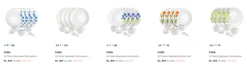 Image of Cello Dinner Set starting @ ₹809