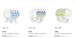  Cello Dinner Set Starting @₹863