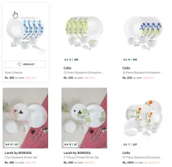 Cello Dinner Set Starting at ₹809