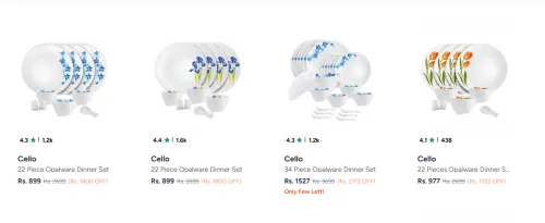 Image of Cello Dinner Set Up to 70% Discount