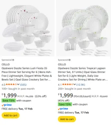 Cello Dinner Set UPTO 60% OFF 