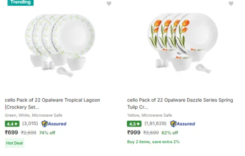 Image of Cello Dinner set upto 74% Discount