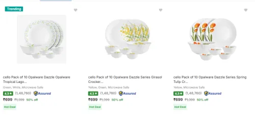 Image of Cello Dinner Sets Starting @ ₹699