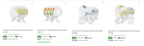 Image of Cello Dinner Sets upto 63% Discount