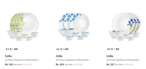 Image of Cello Dinnerset at Minimum 60% Discount
