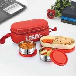 CELLO Double Treat Lunch Box (3 Container)