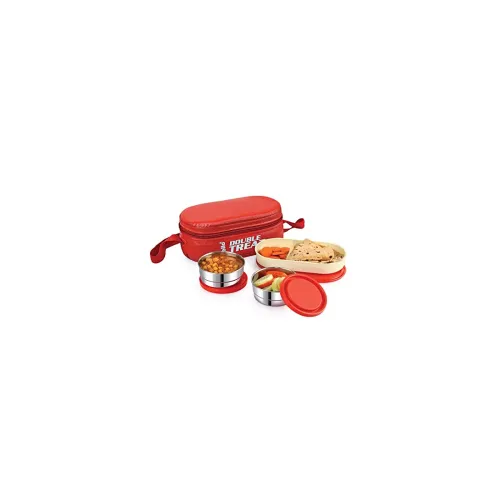 Image of CELLO Double Treat Stainless Steel LunchBox