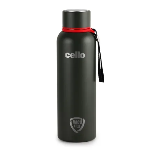 Image of CELLO Duro Kent Stainless Steel Hot and Cold Water Bottle 750 ml Military Green