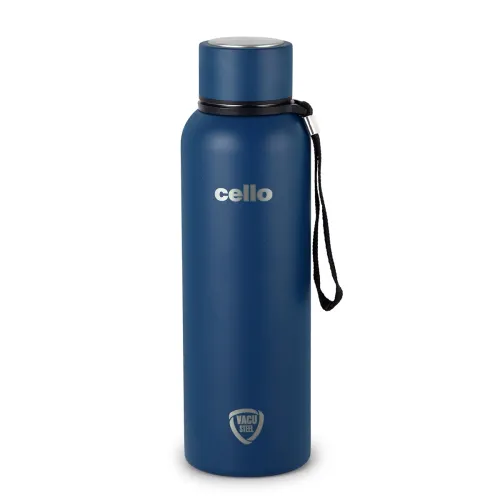 Image of CELLO Duro Kent Stainless Steel Hot and Cold Water Bottle 750 ml Dark Blue