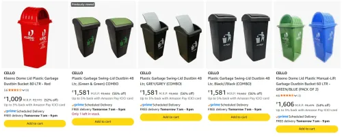Image of Cello Dustbin upto 56% Discount