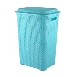 Cello Eliza Plastic Laundry Basket with Lid 50 Ltrs