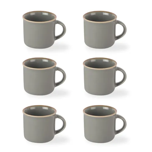 Image of CELLO Estella Nexus Color Silver Mist Plain Mug Set of 6