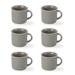 CELLO Estella Nexus Color Silver Mist Plain Mug Set of 6