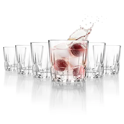 Image of CELLO Estonia Juice Tumbler Glass Set 200 ml | Set of 6 | Clear Glass Tumblers for Water Juice and Everyday Beverages