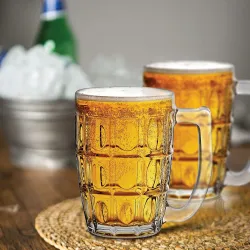 CELLO Executive Glass Beer Mug with Handle Set of 2 Pcs 400 ml 