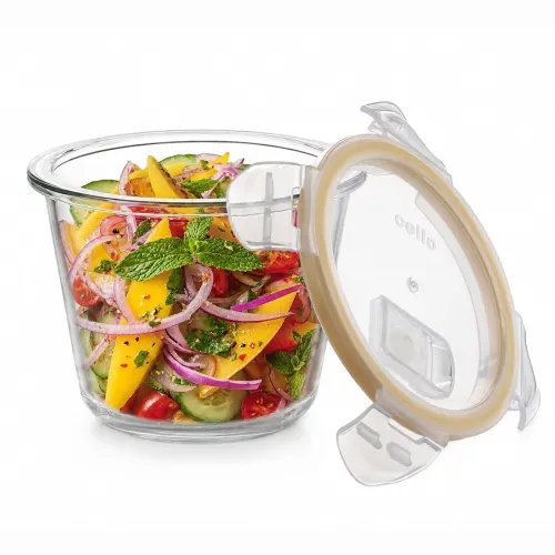 Image of CELLO Fit & Fresh Clip-O Round Lunch Box Container 720ml Transparent