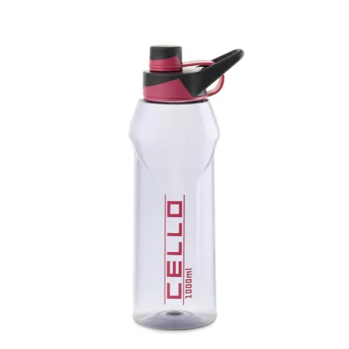 Image of CELLO Fitbe Flip Cap Water Bottle For Daily Use 1000 ml, Black Pink | BPA Free, Reusable & Unbreakable Leakproof Lightwe