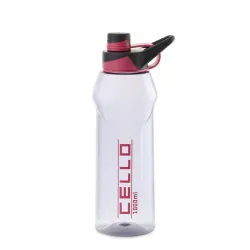 CELLO Fitbe Flip Cap Water Bottle For Daily Use 1000 ml, Black Pink | BPA Free, Reusable & Unbreakable Leakproof Lightwe