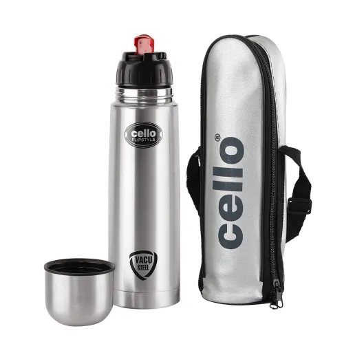Image of Cello Flipstyle Thermosteel Water Bottle 1000ml (Silver)