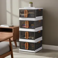 CELLO Foldable Plastic Wardrobe & Storage Cabinet (White)