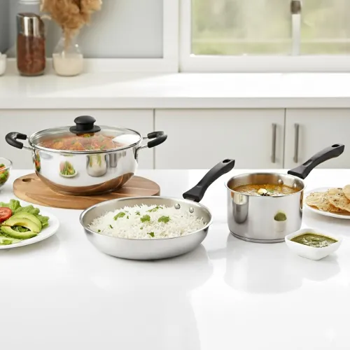 Image of CELLO Galaxy Steelox 3-Piece Cookware Set