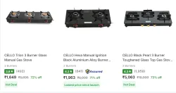 Cello Gas Burner Minimum 70% Discount