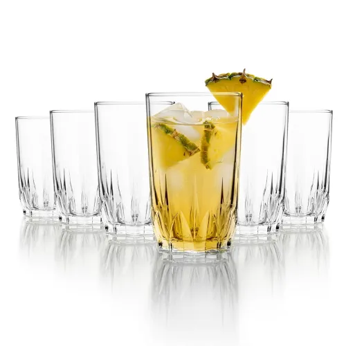 Image of CELLO Glaze Glass Set of 6 Pcs 180ml, Transparent | Freezer & Fridge Safe, Leadfree Dishwasher Safe Toughened Crystal Cl