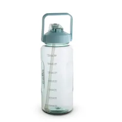 CELLO Gym Pro Large Inner Straw Sipper Water Bottle For Daily Use 2000 ml, Light Green | Stylish, Reusable & Unbrakable 