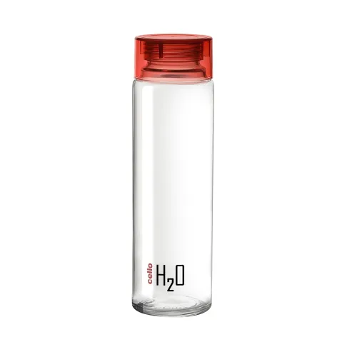 Image of Cello H2O Glass Fridge Water Bottle with Plastic Cap