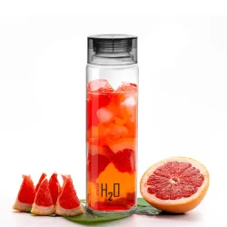 CELLO H2O Glass Fridge Water Bottle 920ml