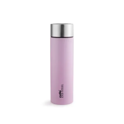Image of CELLO H2O Matt Stainless Steel Water Bottle for Office & Daily Use 1000 ml Pink | Single Wall Freezer & Fridge Safe, Lig
