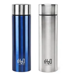 Cello H2O Stainless Steel Water Bottle (Silver)