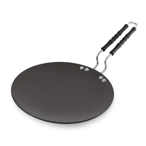 Image of Cello Hard Anodized Concave/Roti/Paratha Tawa 25cm, Black (3MM Thickness)